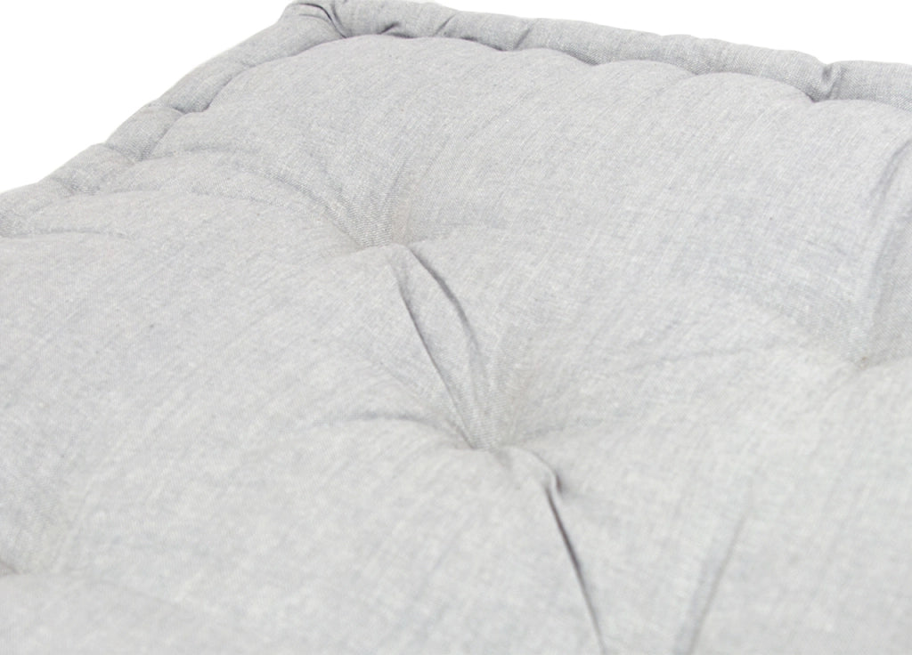 Cuscino Pavimento In Cotone Tinta Unita Ideale Per Divani Pallet Bancale 60x60 - 60x60 - Grigio