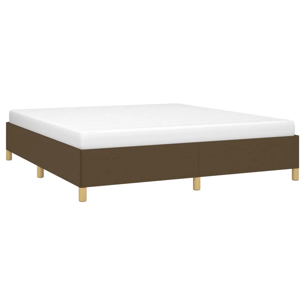 Giroletto senza Materasso Marrone Scuro 180x200 cm Tessuto 347184