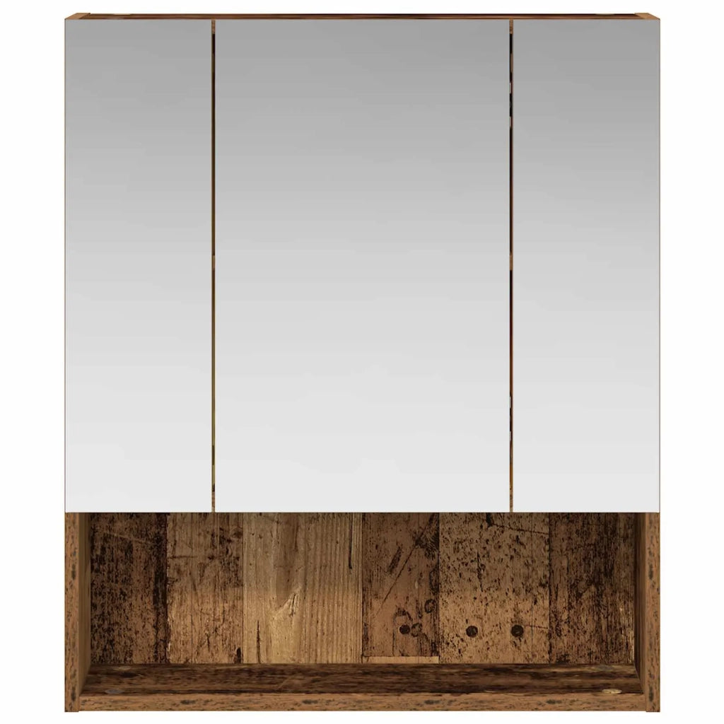 Mobiletto per specchio da bagno Legno vecchio 60 x 14.5 x 70 cm 889189