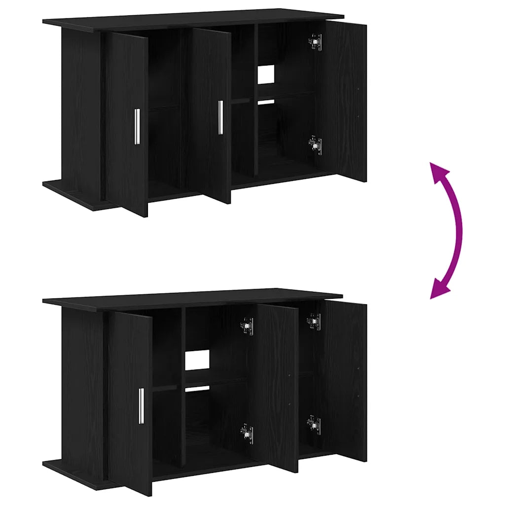 vidaXL Supporto Acquario 101x41x58 cm Legno Multistrato Rovere Nero