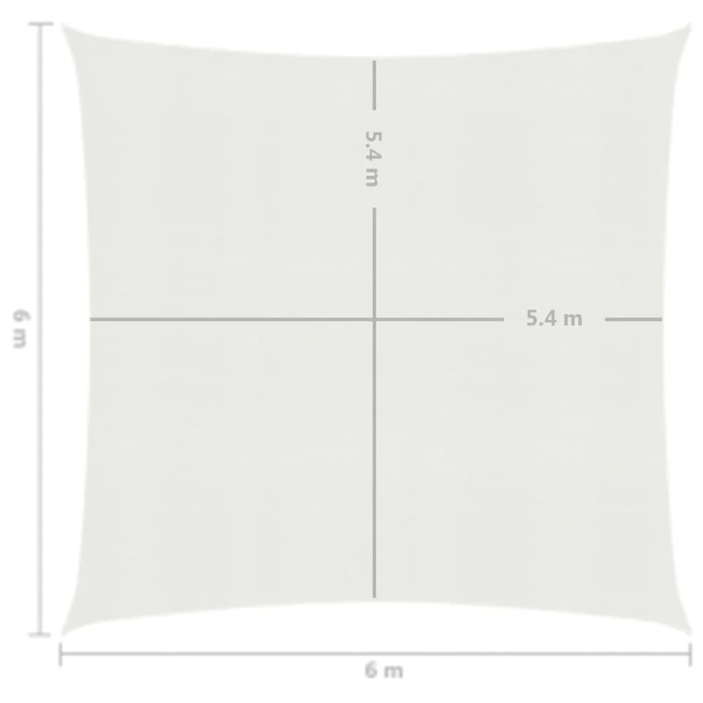 Vela ombreggiante 160 g/m² HDPE 6 x 6 m bianca 02_0009041