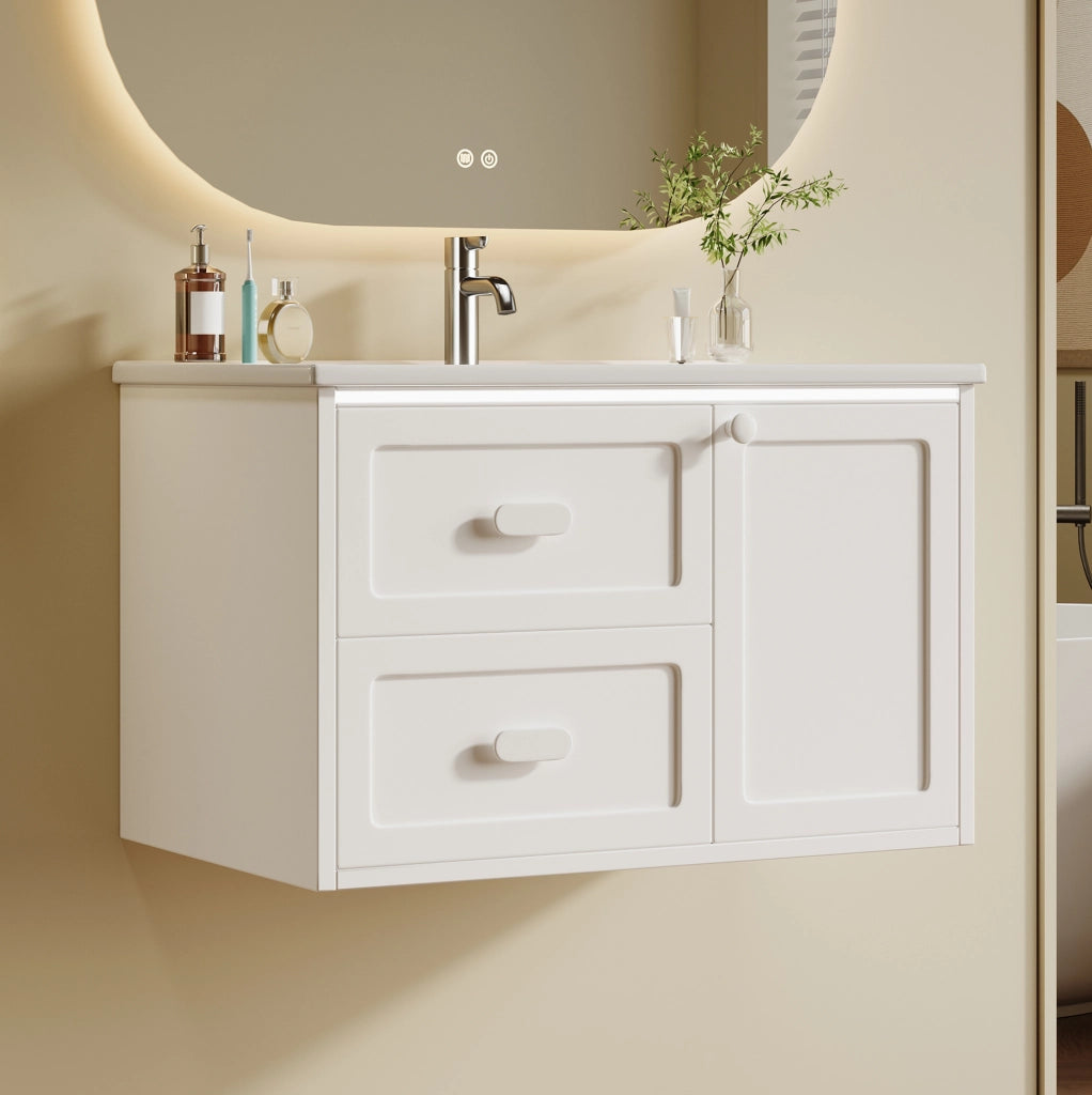 Mobile lavabo sospeso 76x46x51 cm con LED sensore radar