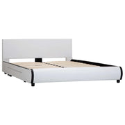 Giroletto con Cassetti Bianco in Similpelle 140x200 cm 284945