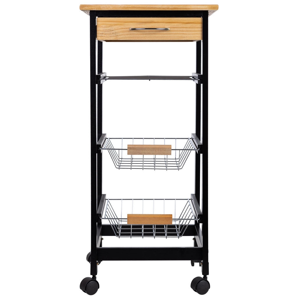 Carrello cucina in legno 37x37x79h cm