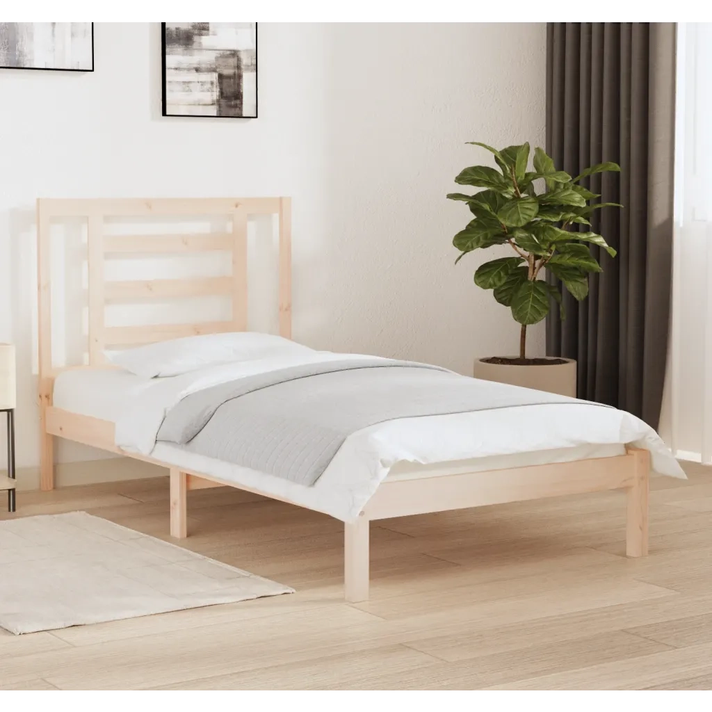 Letto senza Materasso 90x190 cm in Legno Massello di Pino 3104313