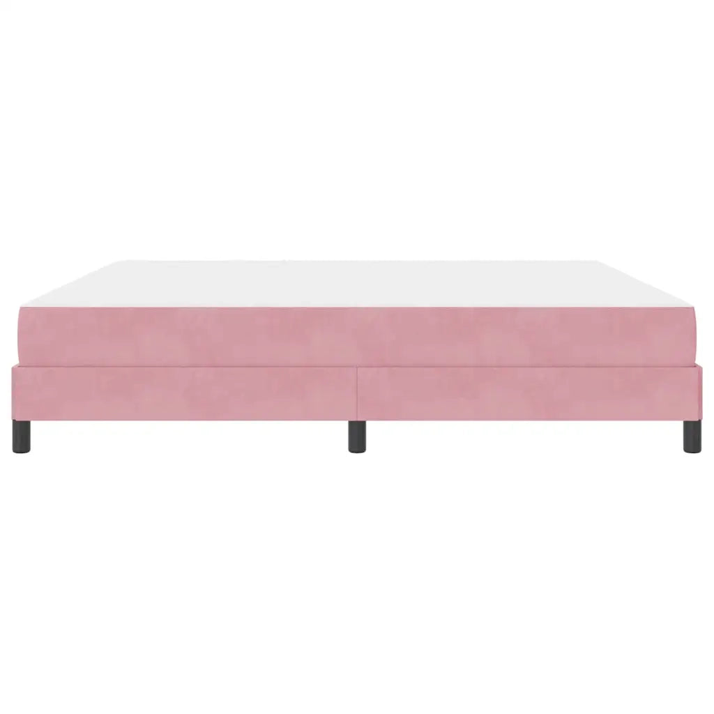 vidaXL Letto box spring con materasso Rosa 200 x 200 cm Velluto