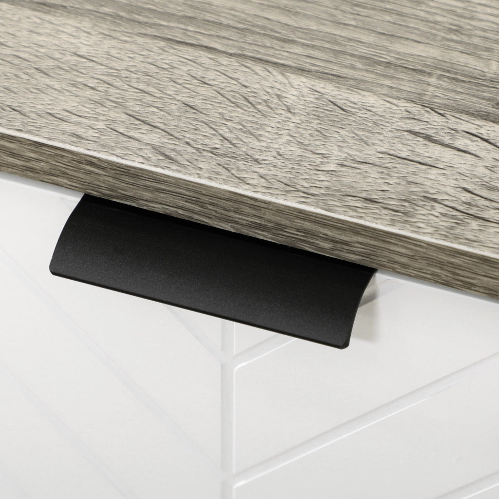 Credenza Buffet 4 Ante ¨C Xylo ¨C Bianco e Grigio 120x35x77cm
