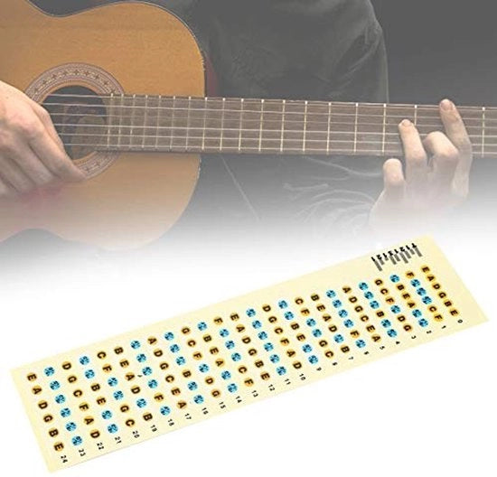 Accessori per chitarra - Striscia di adesione per la tastiera - Adesivi per la pratica della chitarra - Ideali per principianti - Impara gli accordi in modo più rapido - Migliora le tue abilità musicali.