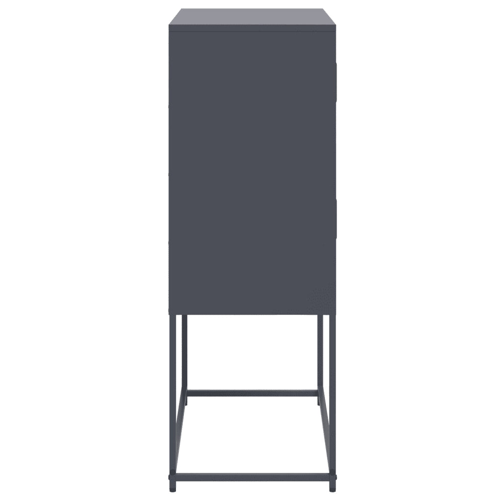 Credenza | Madia | Buffet da pranzo | Armadio da pranzo Antracite 68,5x38,5x107 cm in Acciaio