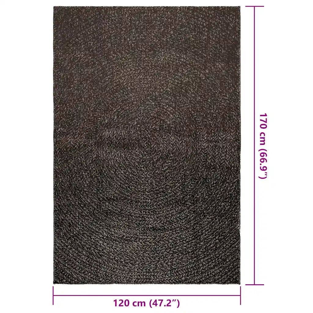 Tappeto ZIZUR Antracite 120x170 cm Aspetto Iuta Interni Esterni 4010347
