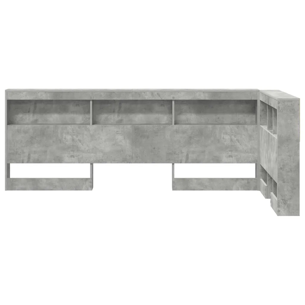 Testiera | Testata contenitore Grigio cemento 90 cm Legno multistrato