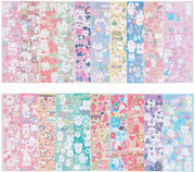 Sticker Decorativi Multicolor - 20 Fogli - Coniglio Kawaii - Scrapbooking - Carte da Auguri - Autoadesivi Self-Adesivi