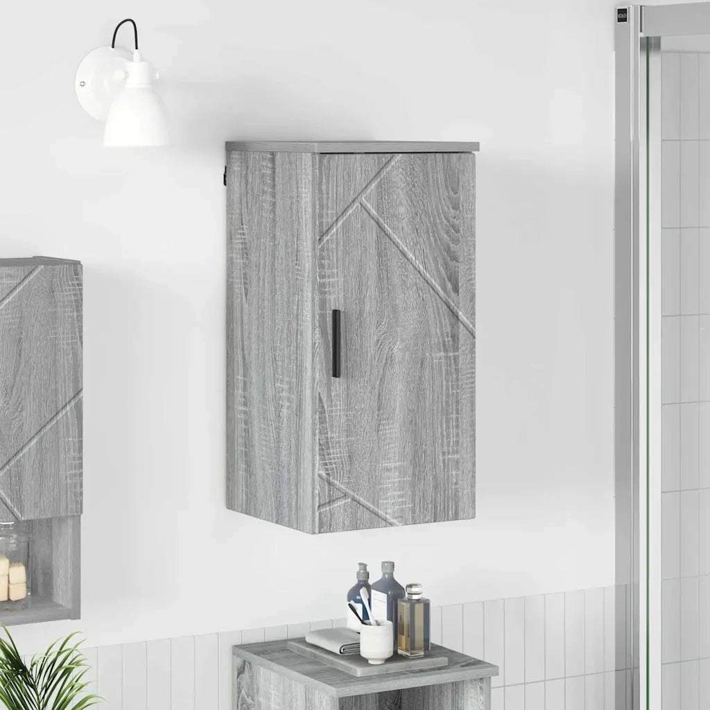 Mobile da Bagno | Armadio da bagno con porta Grigio Sonoma 30 x 31,5 x 61 cm