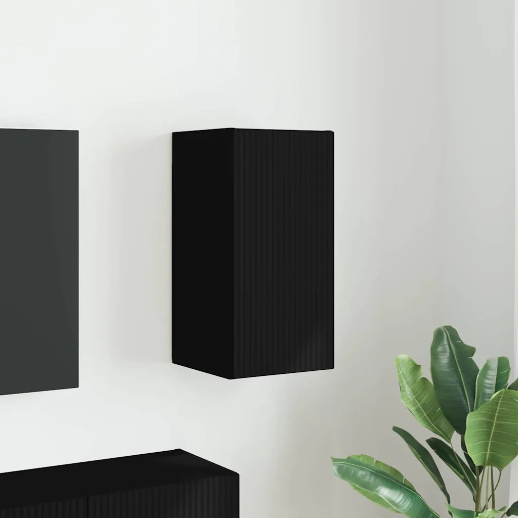 Mobile TV da parete-Mobile TV a Muro-Credenza TV Nero 30 x 31 x 60 cm Legno multistrato