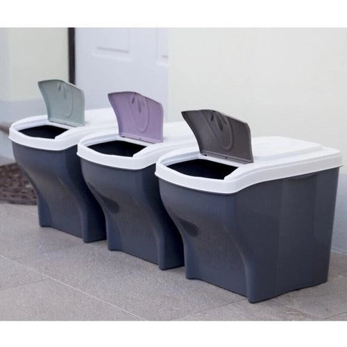 PATTUMIERA RACCOLTA DIFFERENZIATA SET POKER TRIS 20LT CM28X40X31H