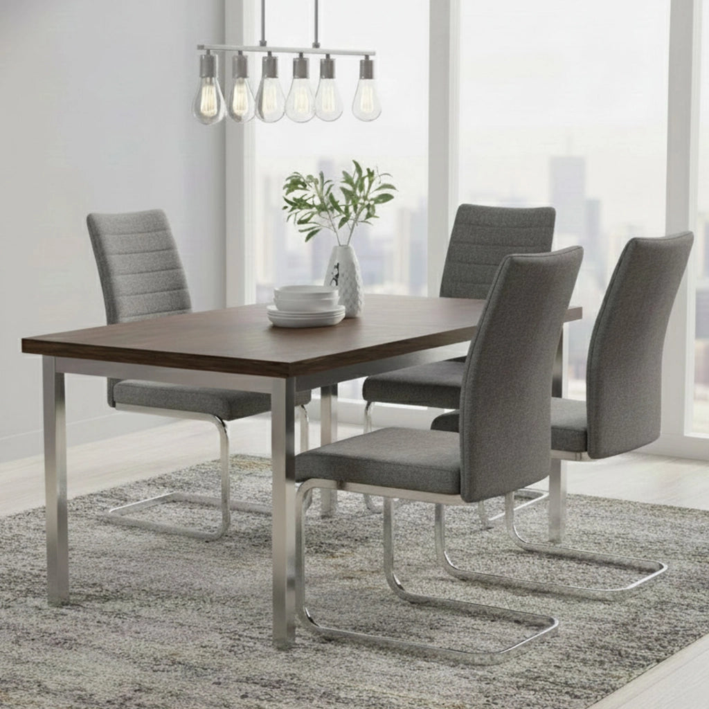 Quintano, set di Sedie 4 Sedie, Grigio