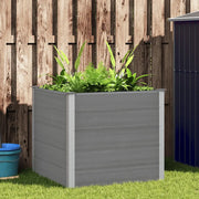 Letto Rialzato da Giardino in WPC 100x100x91 cm Grigio 43606