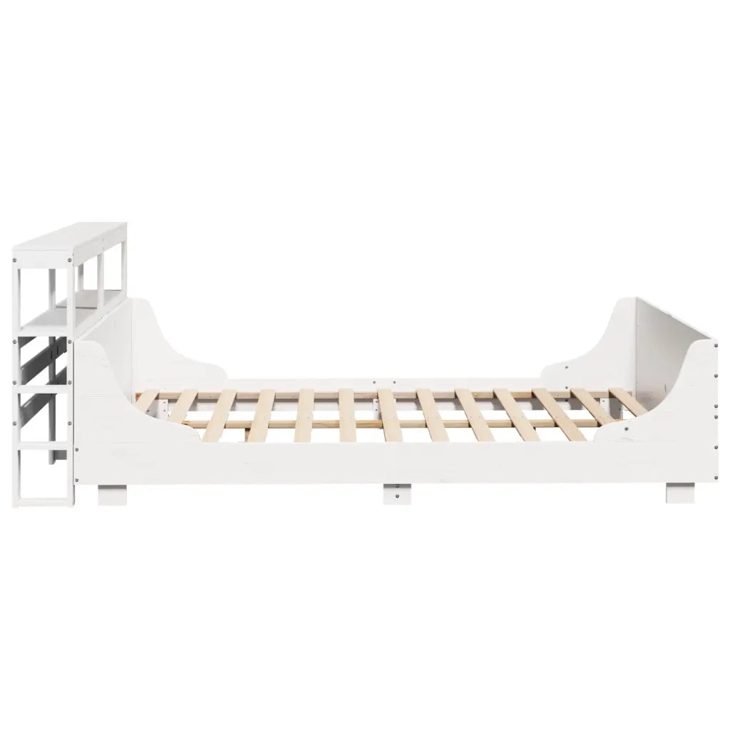 Letto matrimoniale | Letto per adulti | Letto senza Materasso Bianco 120x190 cm Legno Massello di Pino