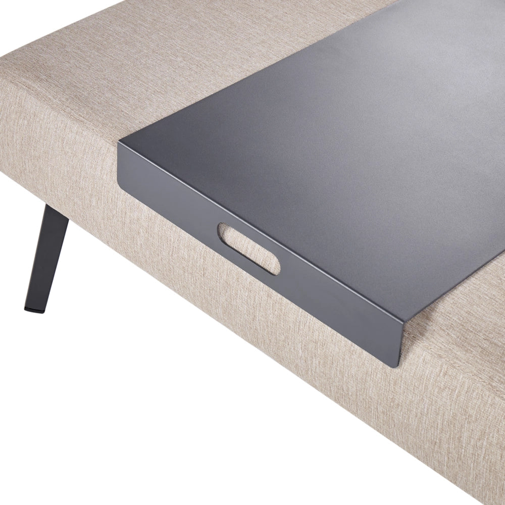 Set di 4 posti a sedere in tessuto beige Struttura in alluminio Mobili da giardino alla moda