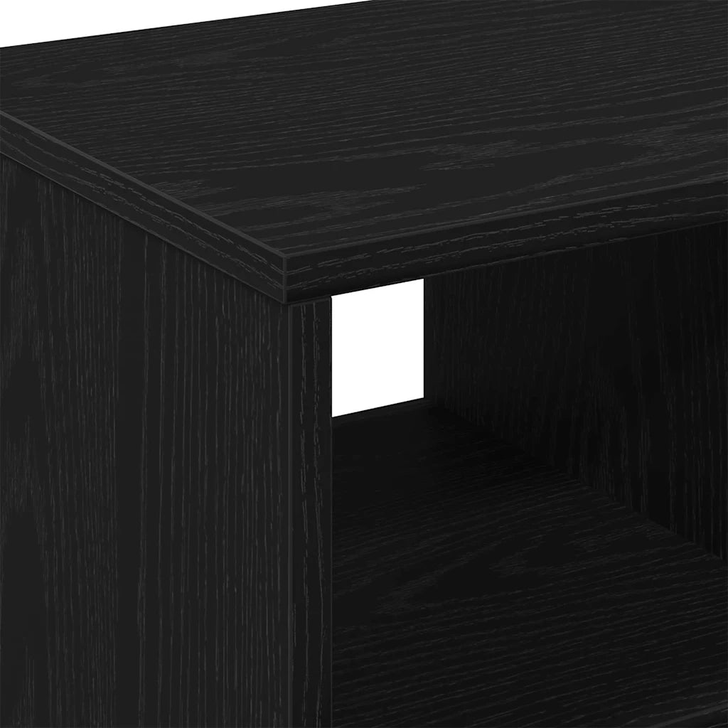 Tavolo da Finestra con lo scaffale Rovere nero 50 x 30 x 55 cm 869146