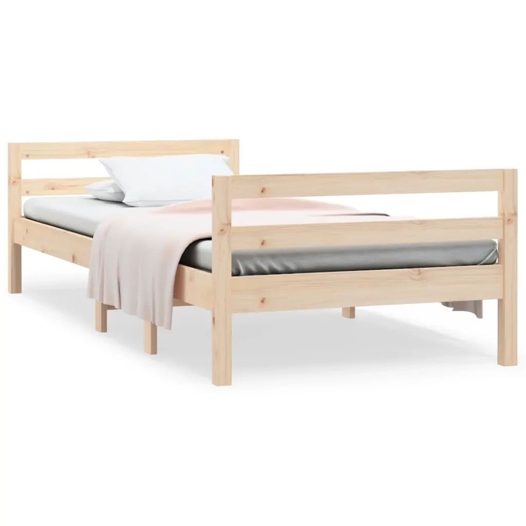 Giroletto senza Materasso-Struttura Letto 75x190 cm in Legno Massello di Pino 447195