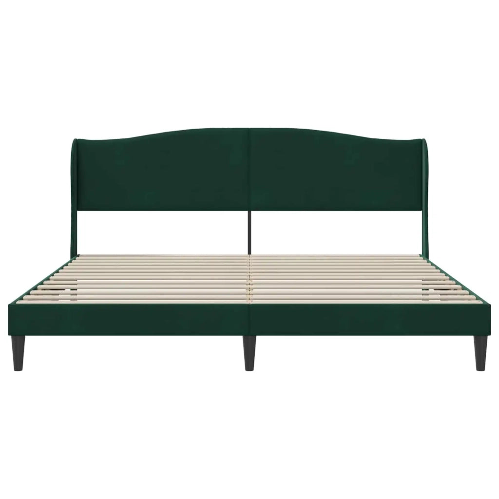 Struttura del letto Verde Scuro 200 x 200 cm Velluto
