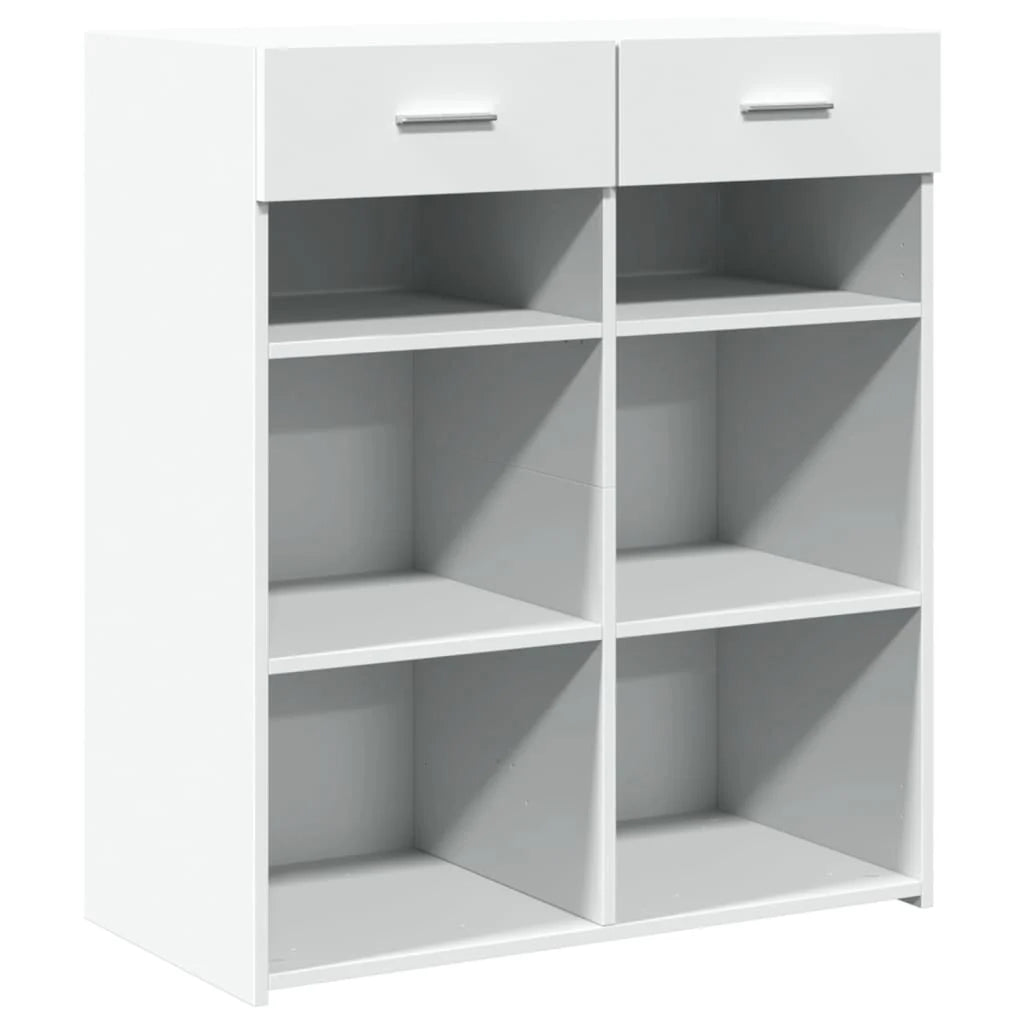 Buffet credenza cassettiera armadio mobile contenitore organizer per cucina soggiorno salotto 80 x 42,5 x 93 cm legno ingegnerizzato bianco 02_0030520