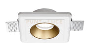 GFA635- FARETTO IN GESSO FINITURA RAME GIALLO DA INCASSO 1 LUCE ATTACCO GU10 12X12CM D.6,9CM
