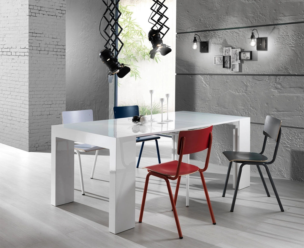 Lampadario a pantografo in alluminio nero opaco cm. Ø.12 x P.22