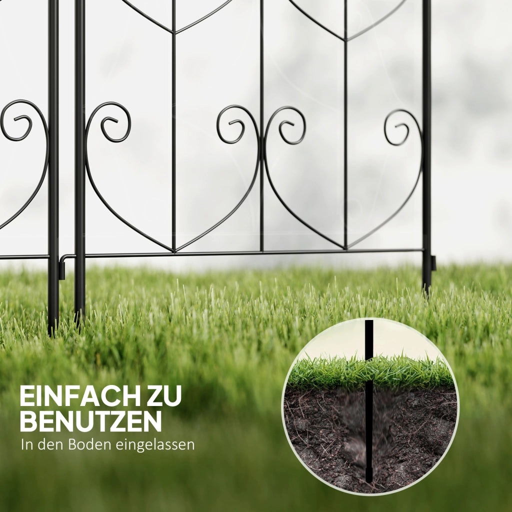 SPALLIERA Set da 2 pezzi 50x120 cm Metallo Nero per piante rampicanti
