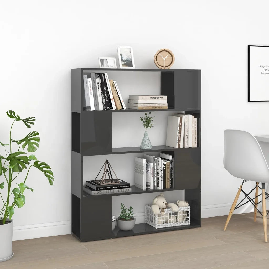 Libreria/Divisorio Grigio Lucido 100x24x124 cm cod mxl 18294