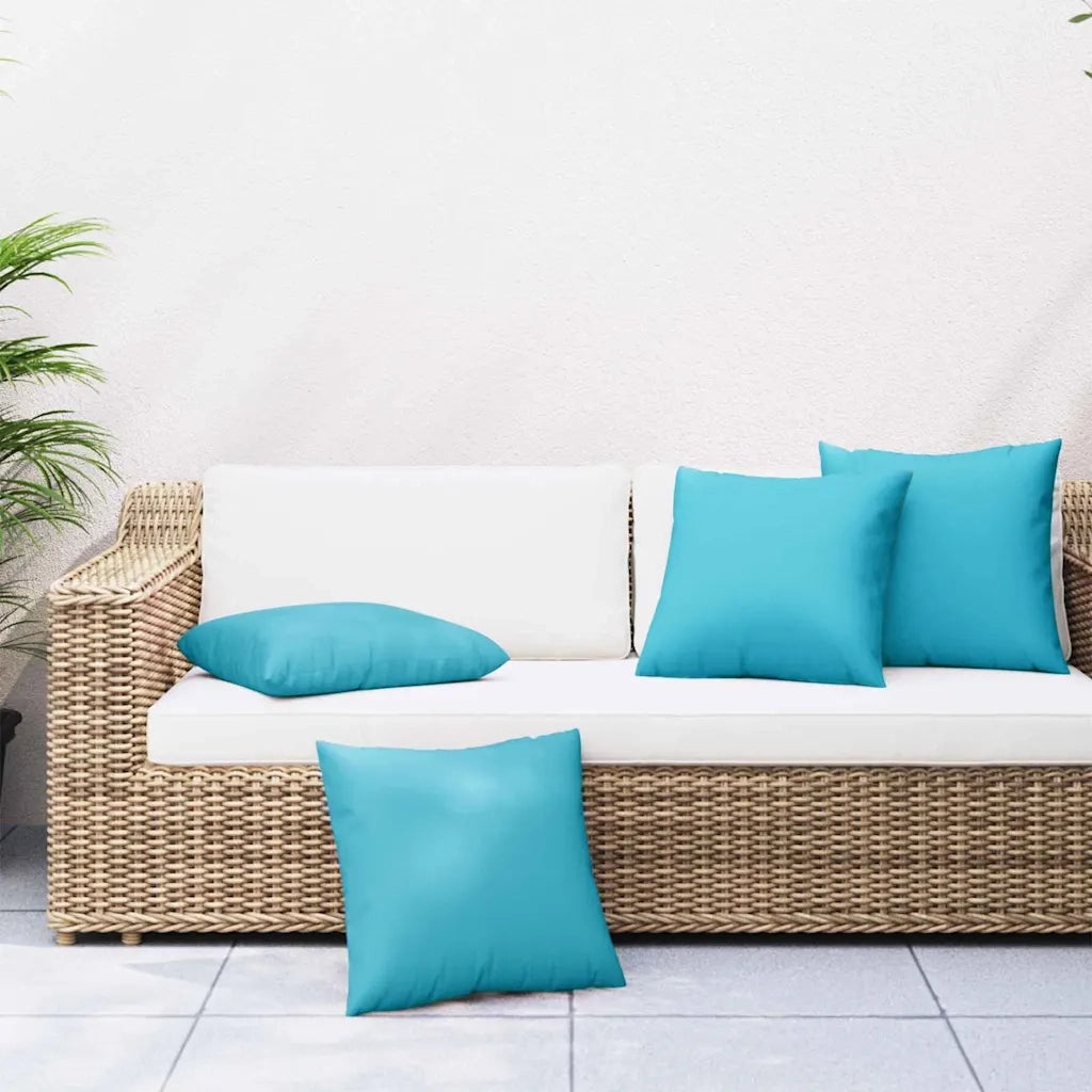 Cuscini Scatter 4 pcs Turchese 50 x 50 cm Tessuto in Poliestere 360402