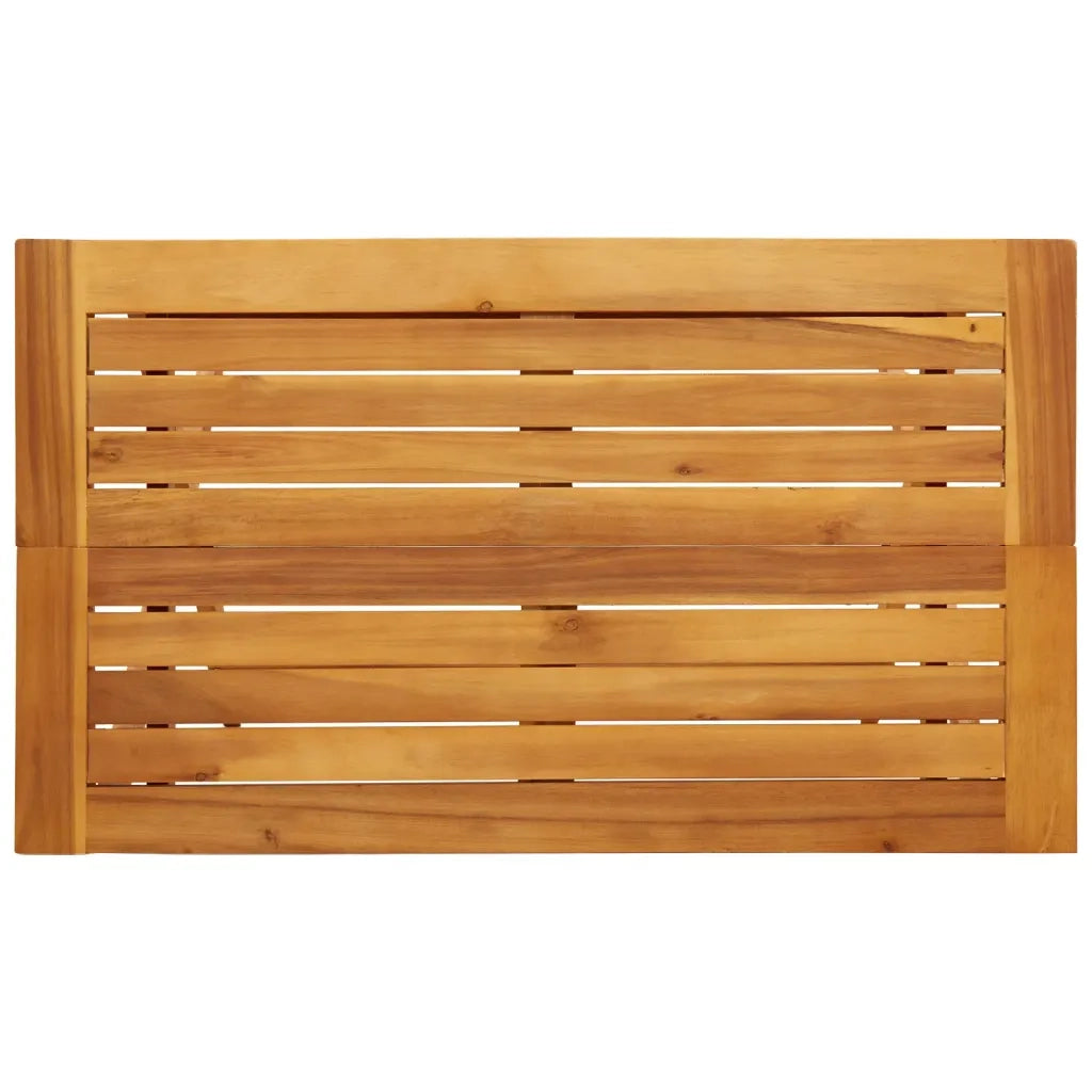 Tavolo Giardino | Tavolino da esterno Pieghevole 90x52,5x65 cm Legno Massello Acacia