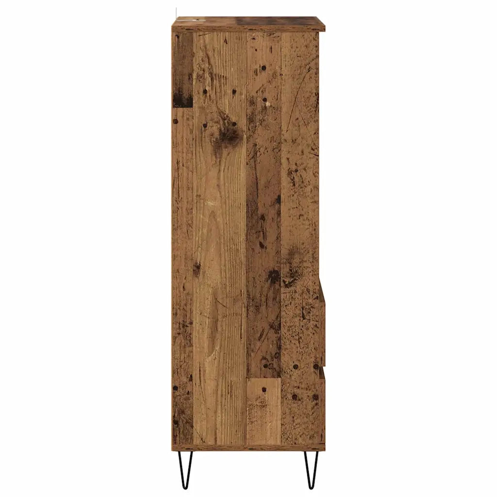 Credenza | Madia | Buffet da pranzo | Armadio da pranzo Legno vecchio 40 x 36 x 110 cm Legno multistrato