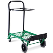 Carrello 2 in 1 con pianale pieghevole in acciaio, Carrello portapacchi multifunzione Carico a 90 kg-Deposito utensili Tool