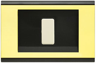 Placca Click 1F Nero e Oro FEB 2581/NOR