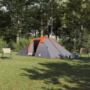 vidaXL Tenda Grigio e Arancione e Nero 510 x 240 x 156 cm Poliestere
