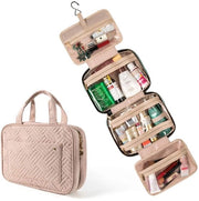 Organizzatore Acqua-Resistente per Borsa da Toilette Donna - Borsa da Toilette con Gancio - 4 Compartimenti - Borsa da Trucco Portatile - Progettata per Funzioni Multiple