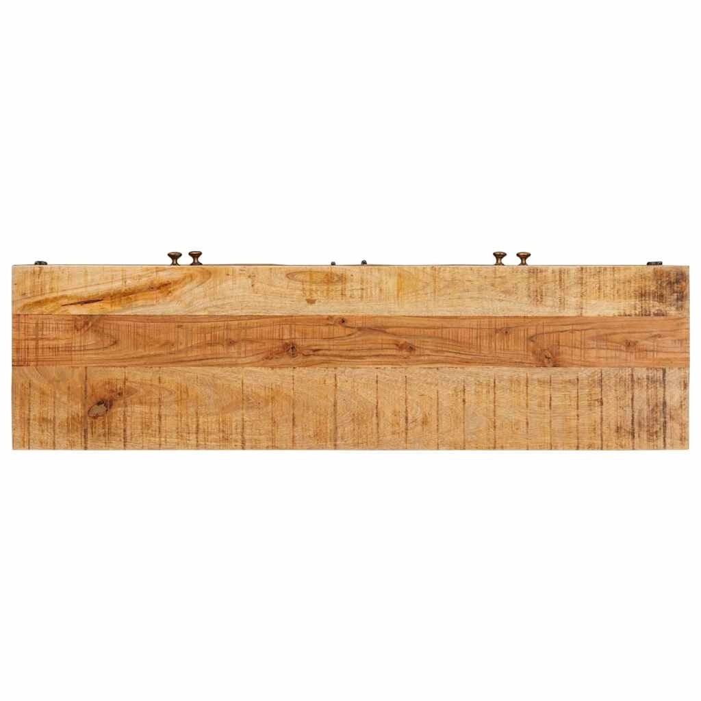 Mobiletto portaoggetti moderno e compatto rettangolare 110 x 30 x 45 cm ampio spazio di archiviazione legno di mango marrone 02_0058089