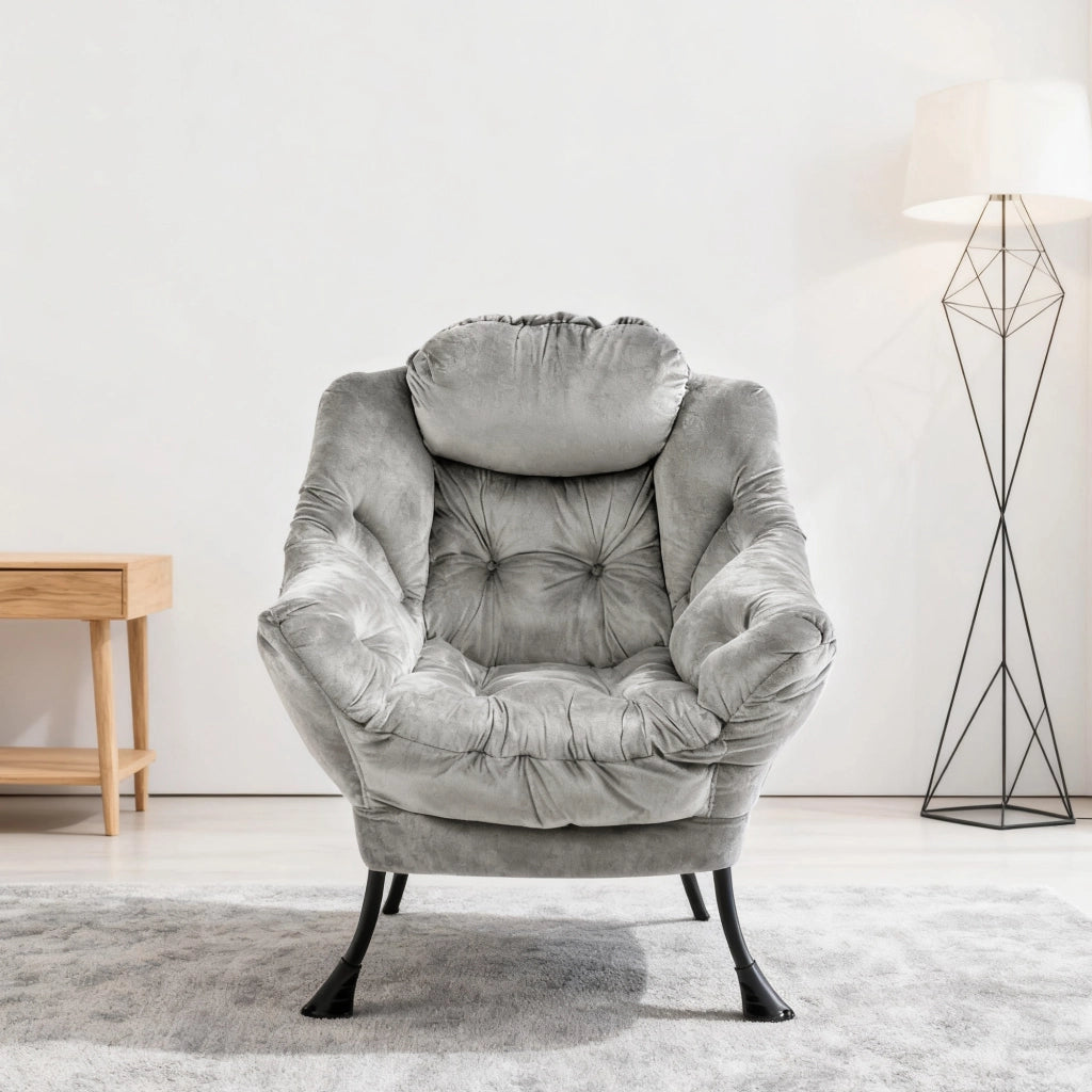 Poltrona Relax con Poggiapiedi e Braccioli ¨C Xylo ¨C Grigio