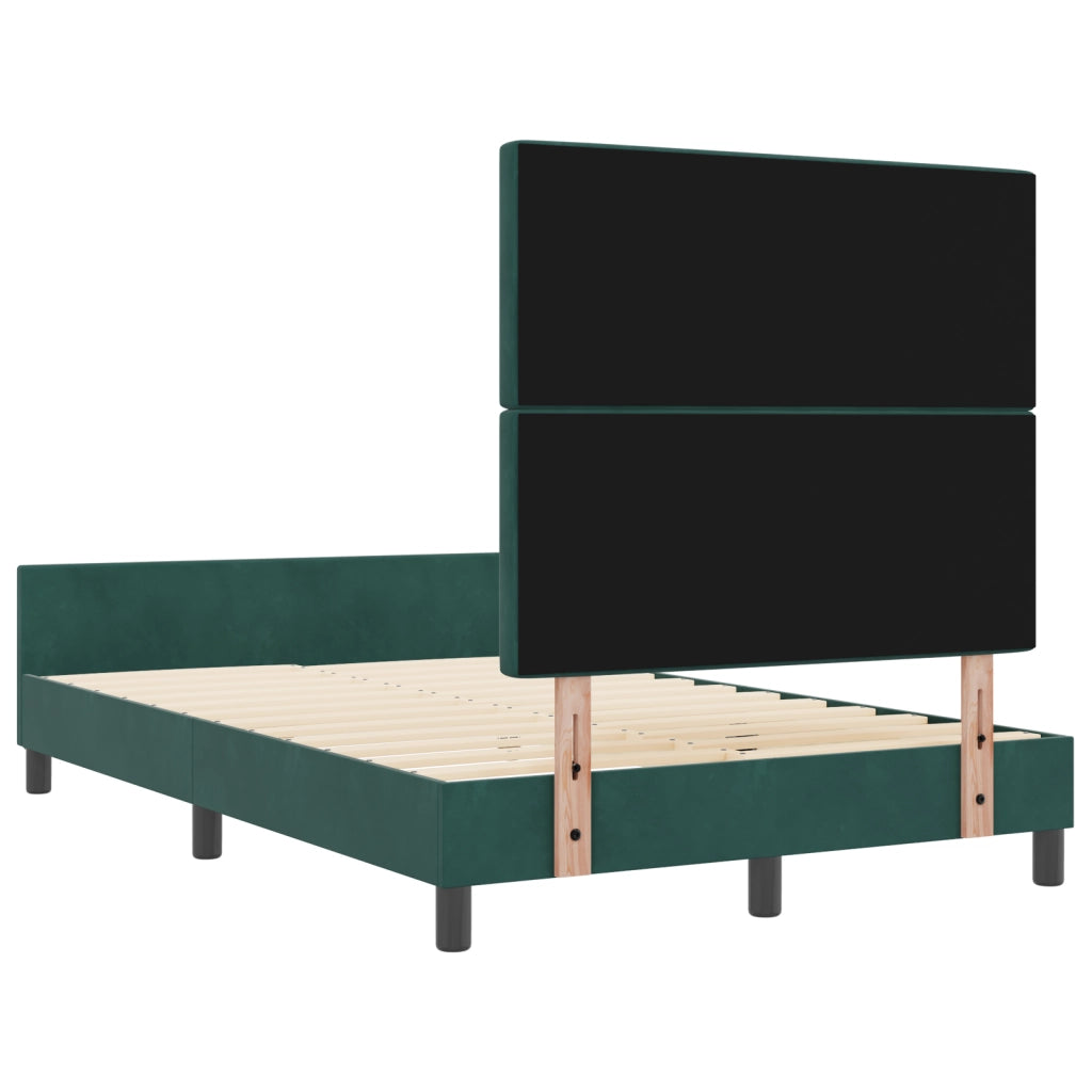 Letto Verde Scuro 120x190 cm Velluto