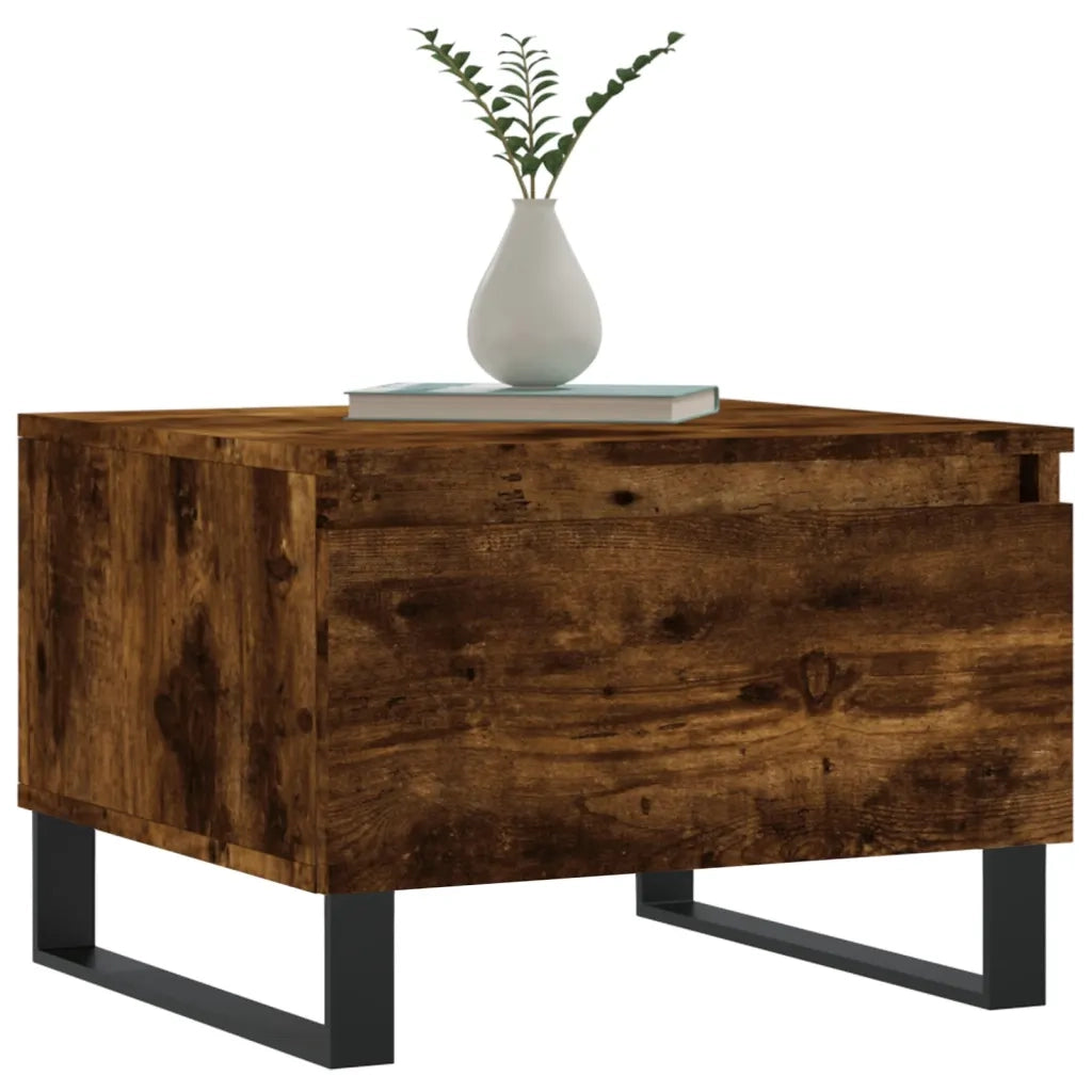 2 pz Tavolini salotto | Tavolino da caff¨¨ | Tavolino da Soggiorno Rovere Fumo 50x46x35 cm Legno Multistrato