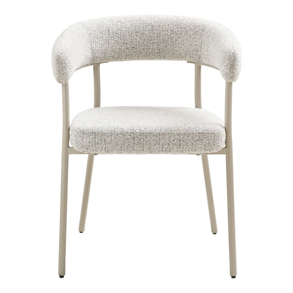 Set di 2 Sedie Trivio, Beige, Tessuto, 56x57,5x77 cm