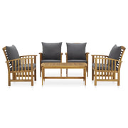 Set Divani da Giardino 5 pz con Cuscini in Massello di Acacia 3057982