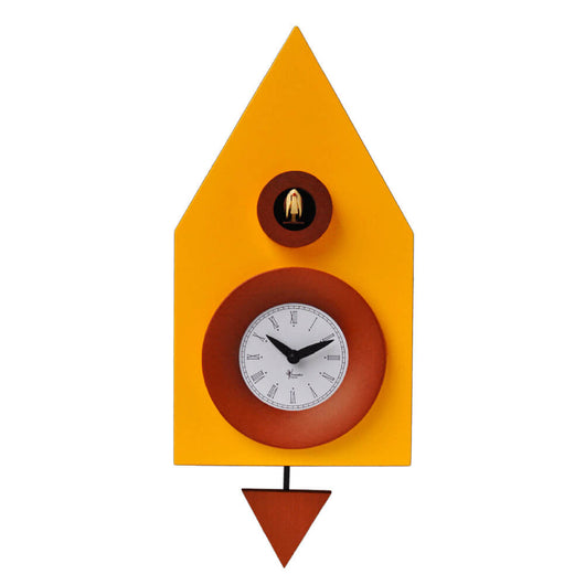 Orologio a Cucù da Parete 20X36X13Cm Pirondini Italia Dark Giallo Melone