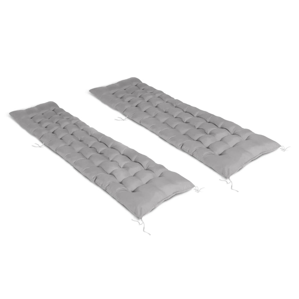 IDMarket - Set di 2 cuscini universali per sdraio ADAM 180 cm, grigio