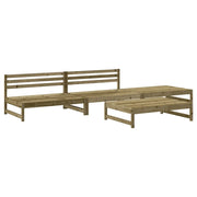 Set Salotto da Giardino 4 pz | Set di Mobili da Esterno in Legno Impregnato di Pino