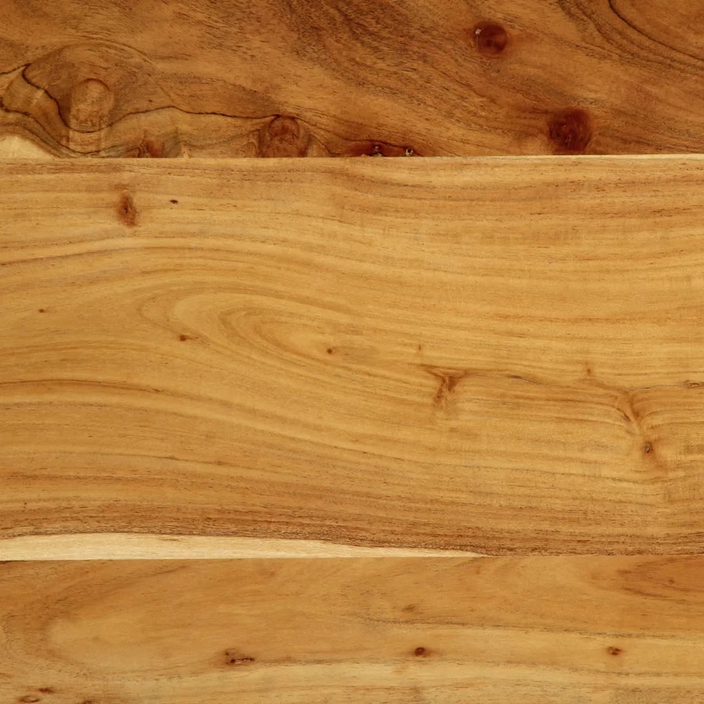 Testiera 120 cm in Legno Massello di Acacia e Ferro 4017548