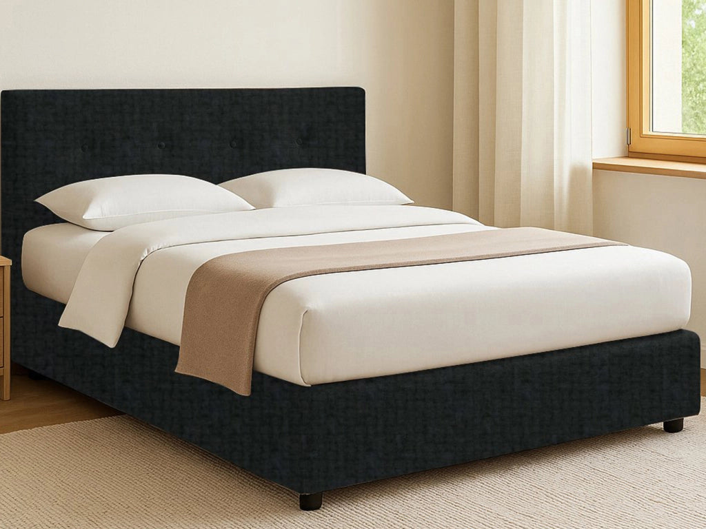 Chichester, Letto Singolo Sfoderabile Made in Italy, Grigio Scuro