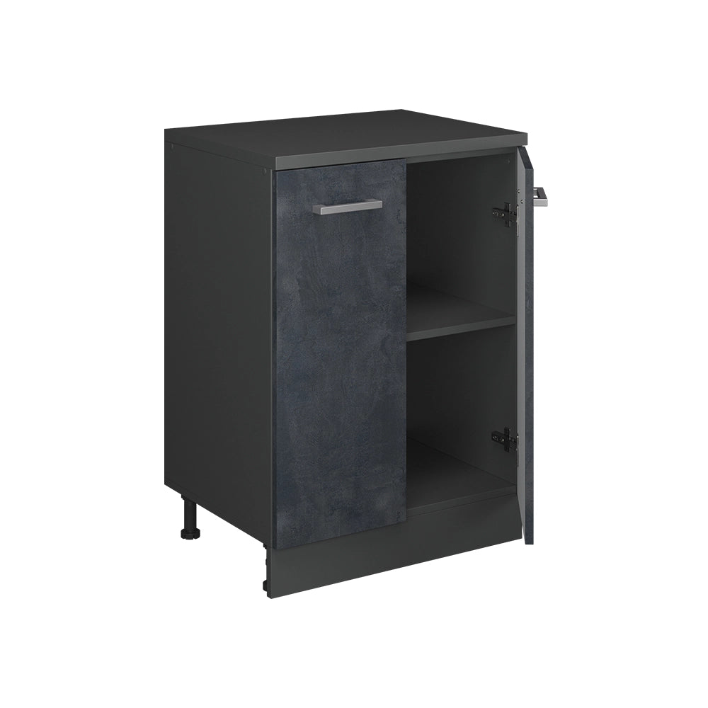 Mobile per mansarda Rion Calce nera/Antracite 60 x 83.8 cm senza inclinazione con 2 ante Vicco